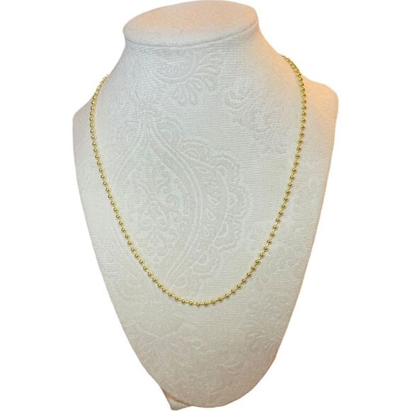 Gold Beaded Ball Chain Necklace Set - Picture 3 of 9